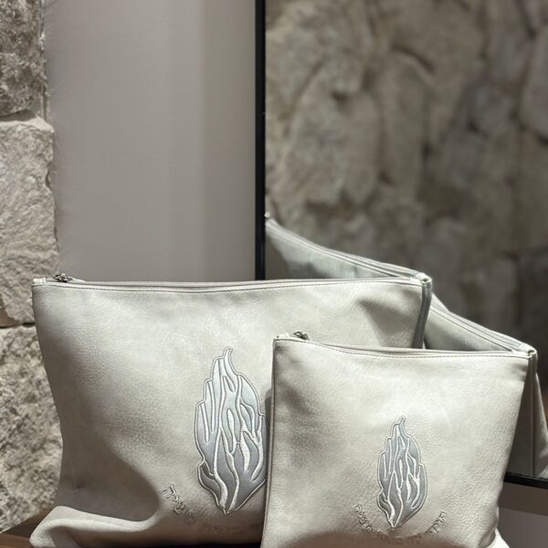 סט כיסויים האש שלי דמוי עור אפור