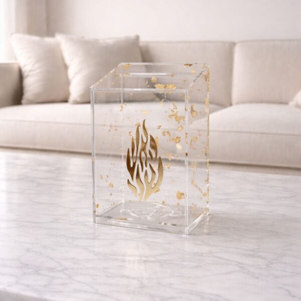 קופת צדקה אקריליק האש שלי