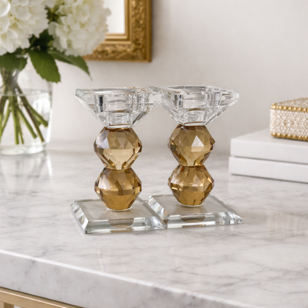 זוג פמוטי קריסטל מהודרים